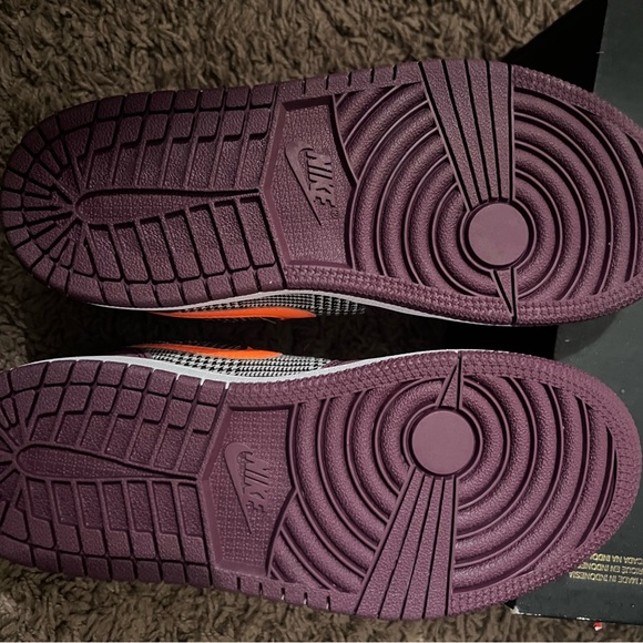 Jordan Kids Shoes - Maroon/Orange Plaid - Picture 6 of 6